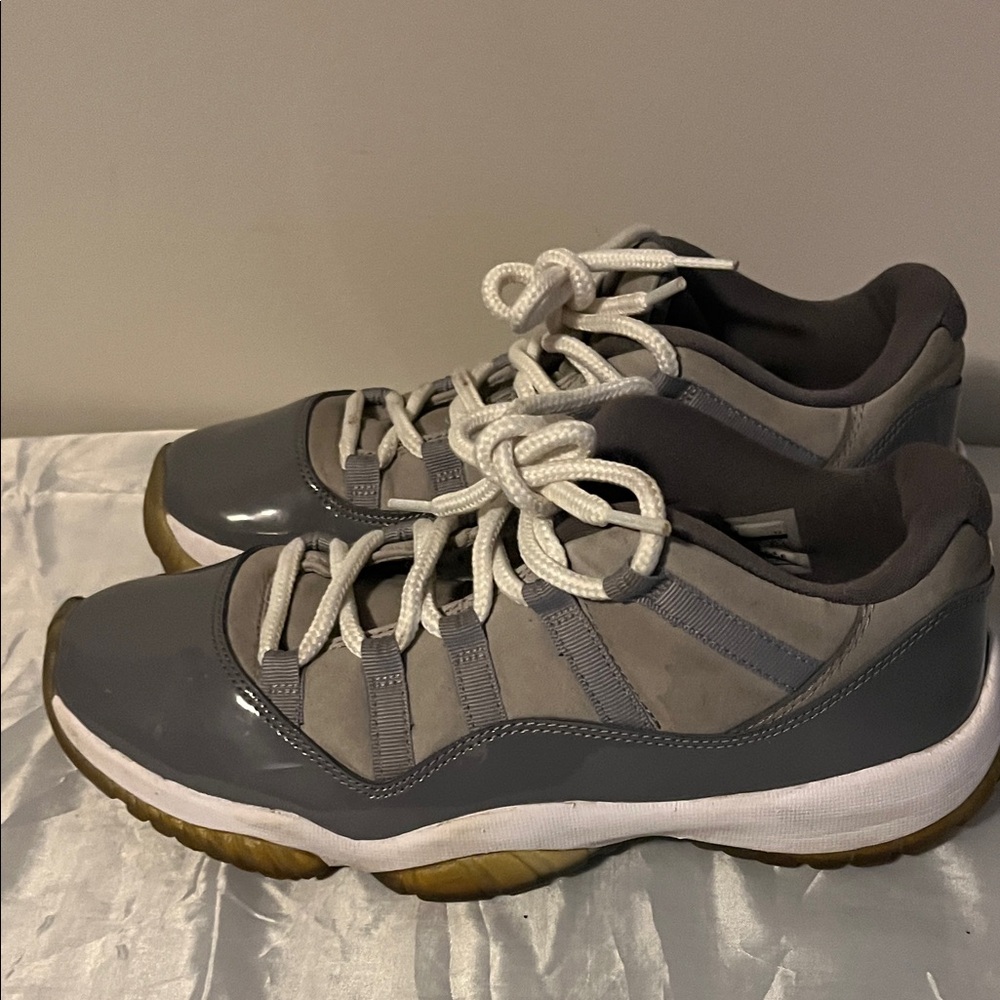 Jordan Gray and White Sneakers